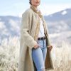 Outerwear * | Angela Reversible Shearling Coat Cream