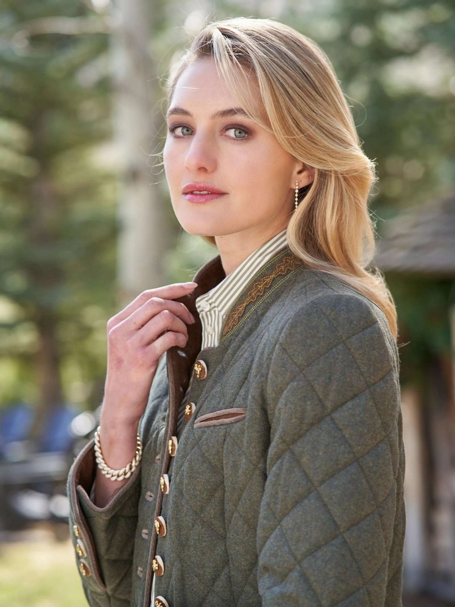 Jackets * | Andrea Quilt Jacket Green