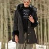 Outerwear * | Chalet Fur Trim Parka Black