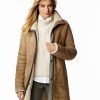 Outerwear * | Frauenschuh Milena Shearling Coat Caramel