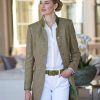 Jackets * | Lorita Linen Jacket Olive