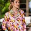 Shirts & Blouses * | Alea Floral Silk Shirt Pink