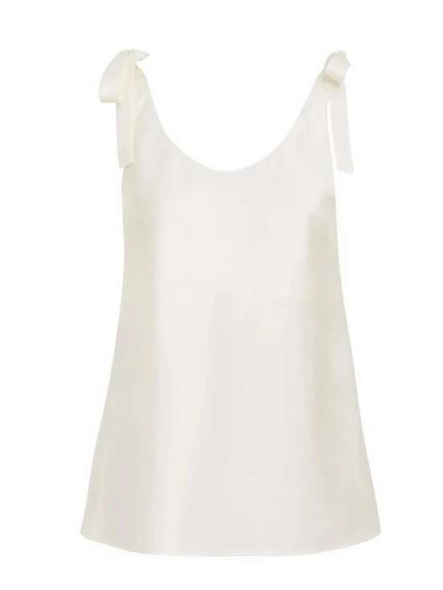 Shirts & Blouses * | Zimmermann Tie Shoulder Cami Cream