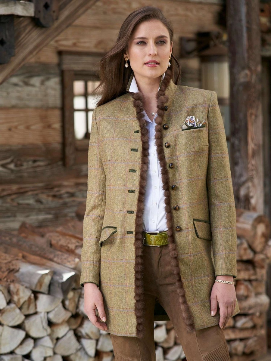 Jackets * | Ana Tweed Jacket Green