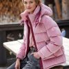 Outerwear * | Moncler Holostee Velvet Down Jacket Pink