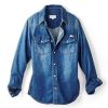 Shirts & Blouses * | Ag Denim Dakotah Western Shirt Blue Denim