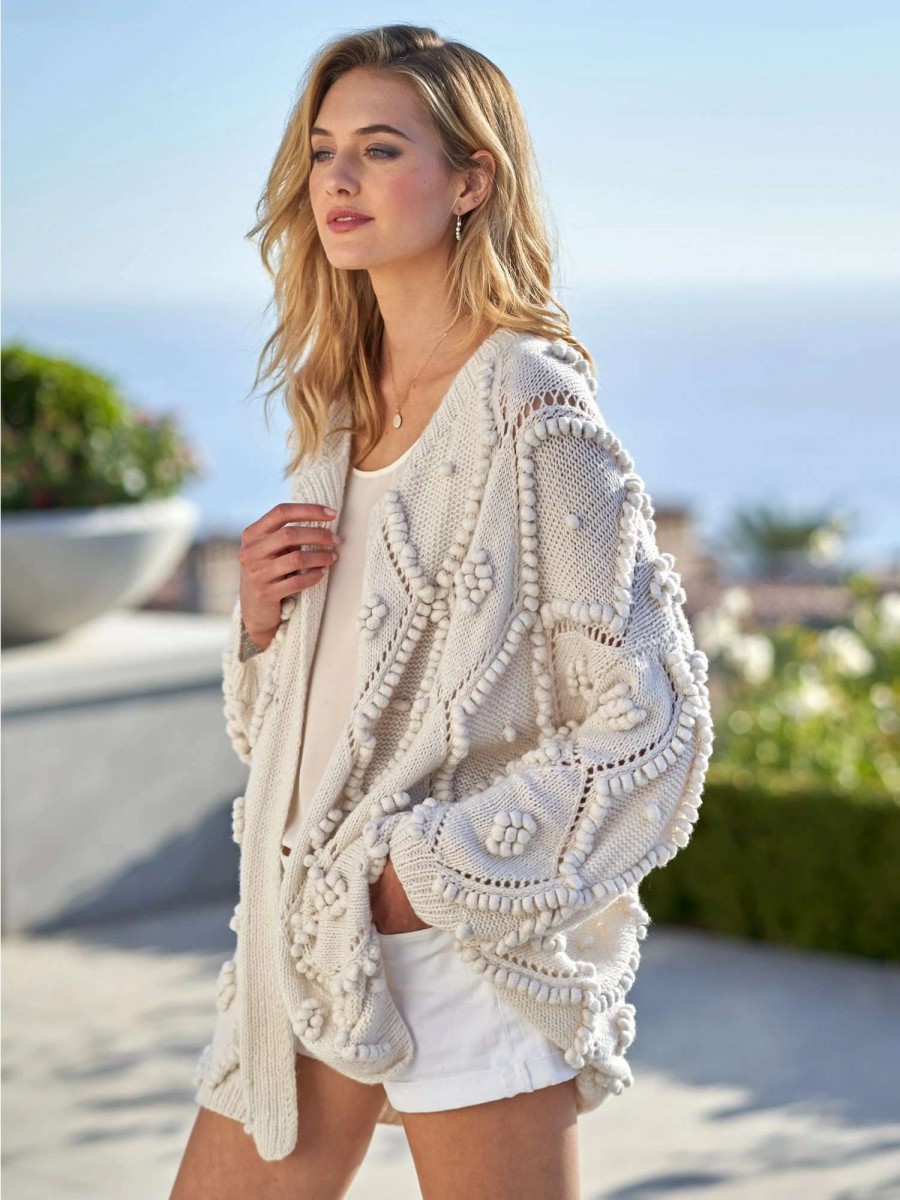 Sweaters * | Hania New York Halle Handknit Cashmere Silk Cardigan