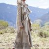 Outerwear * | Huntress Fringe Shearling Coat Cream Rustico