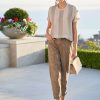 Pants * | Brunello Cucinelli Buff Leather Pant Beige