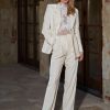 Pants * | Ermanno Scervino Lelia Velvet Pant Ivory