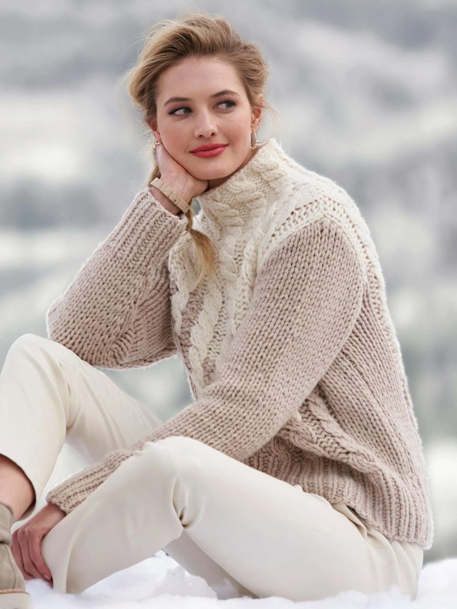 Sweaters * | Frauenschuh Rylee Cashmere Ski Sweater Caramel