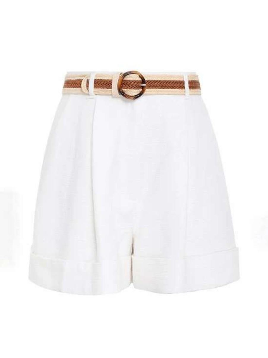 Shorts * | Zimmermann Alta Cotton Short Ivory