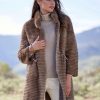 Outerwear * | Annabelle New York Ainsley Reversible Mink Coat Pastel