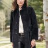 Outerwear * | Dunja Reversible Shearling Coat Black