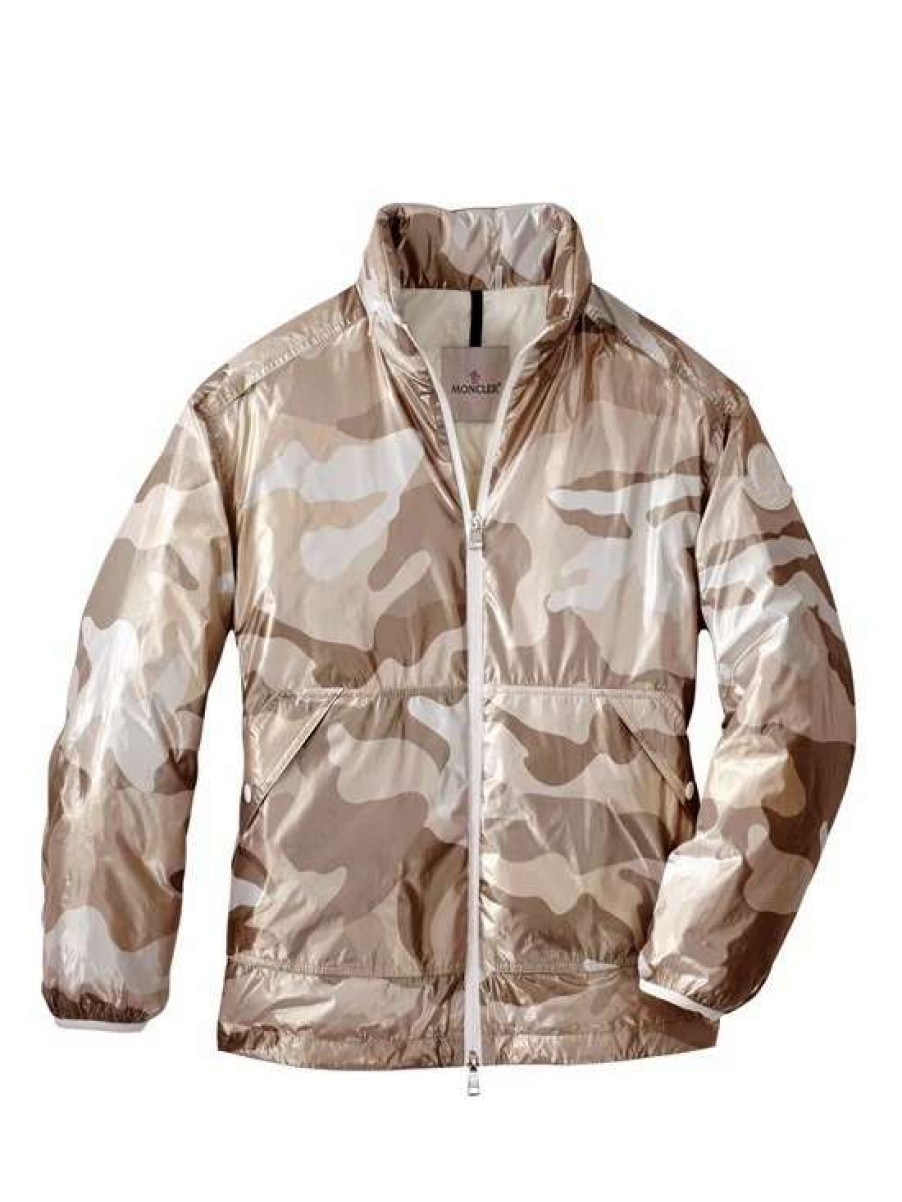 Outerwear * | Moncler Menchib Lightweight Down Jacket Grey Camo