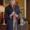 Outerwear * | Franka Cashmere Jersey Jacket Navy