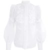 Shirts & Blouses * | Zimmermann Wonderland Embroidered Blouse Ivory