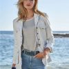 Jackets * | Meryl Washed Leather Jacket White