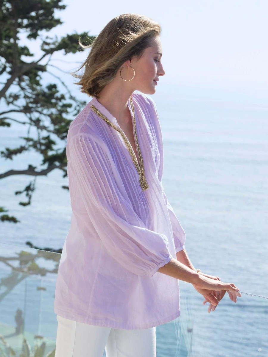 Shirts & Blouses * | 120% Lino Lisette Linen Top