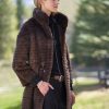 Outerwear * | Annabelle New York Ainsley Reversible Mink Coat Mahogany