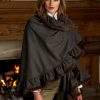 Outerwear * | Jessika Mink Cape Anthracite