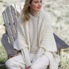 Sweaters * | Iris Von Arnim Lotte Cashmere Poncho Ecru