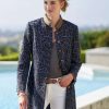 Jackets * | Amalia Leo Wool Jersey Jacket Blue Leo