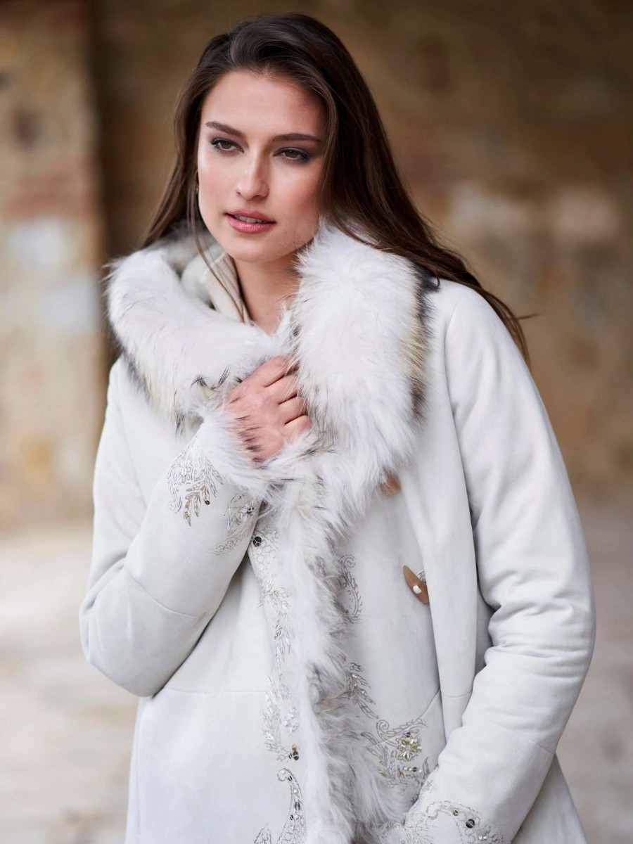 Outerwear * | Patrice Shearling Coat Snow