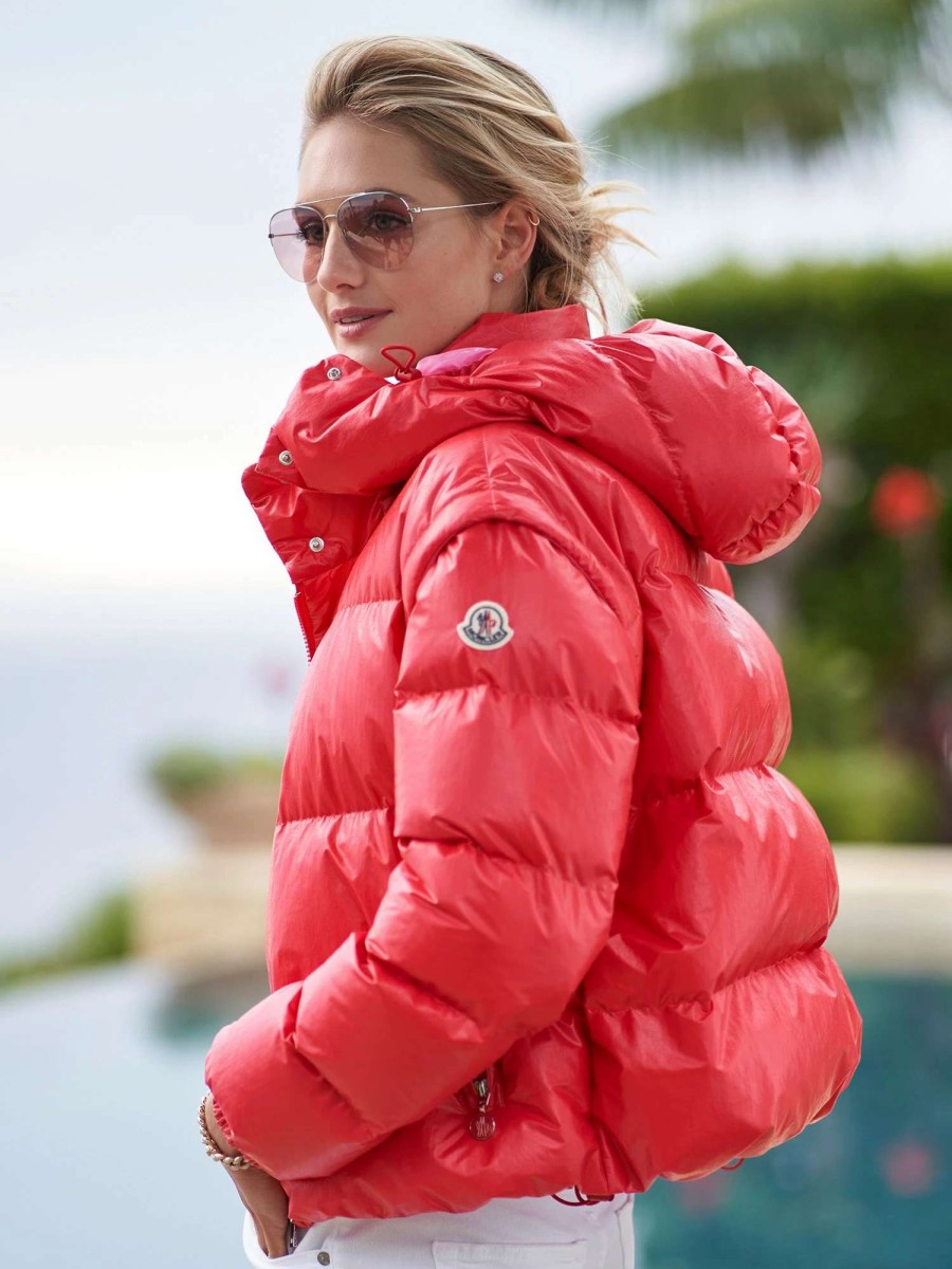 Outerwear * | Moncler Mauleon 2-In-1 Down Jacket Red