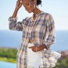 Shirts & Blouses * | Cp Shades For Gorsuch Marnita Linen Shirt Plaid