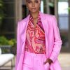 Jackets * | Etro Gaby Linen Silk Jacket Pink