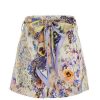 Shorts * | Zimmermann Tama Linen Short Diamond Splice Floral