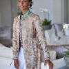 Jackets * | Amorie Fleur Silk Jacket Beige