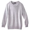 Sweaters * | Blanche Cashmere Crewneck Sweater Silver