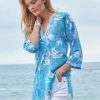 Shirts & Blouses * | Amaya Textiles Aimee Silk Tunic Blue