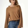 Sweaters * | Ella Cashmere Crewneck Sweater Honey