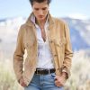 Jackets * | Natalie Waxed Suede Jean Jacket Chamois