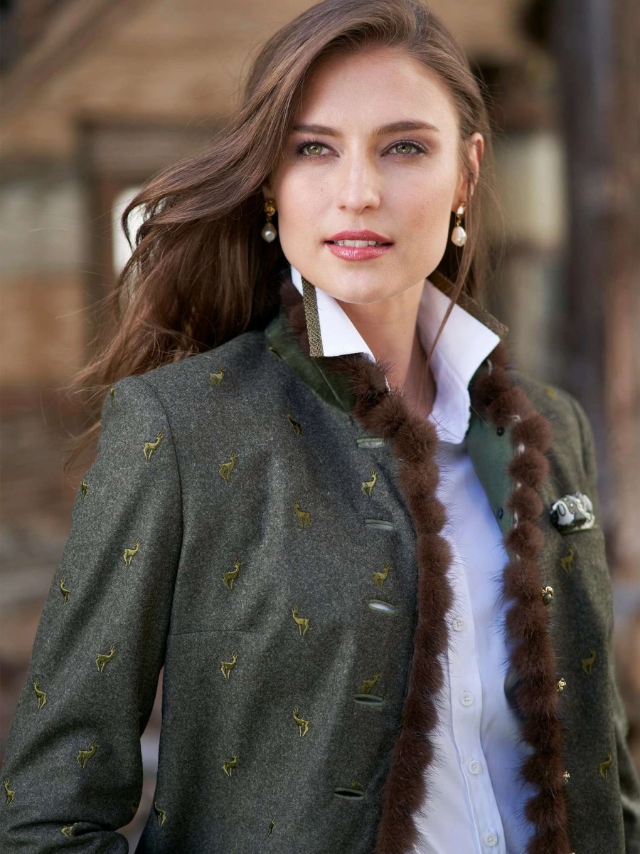 Jackets * | Ana Chamois Loden Kneecoat Green