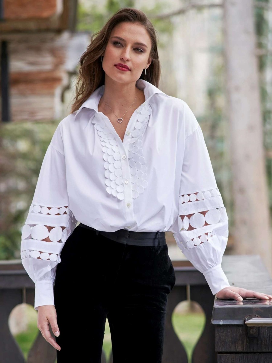 Shirts & Blouses * | Maison Common Malina Lace Shirt White