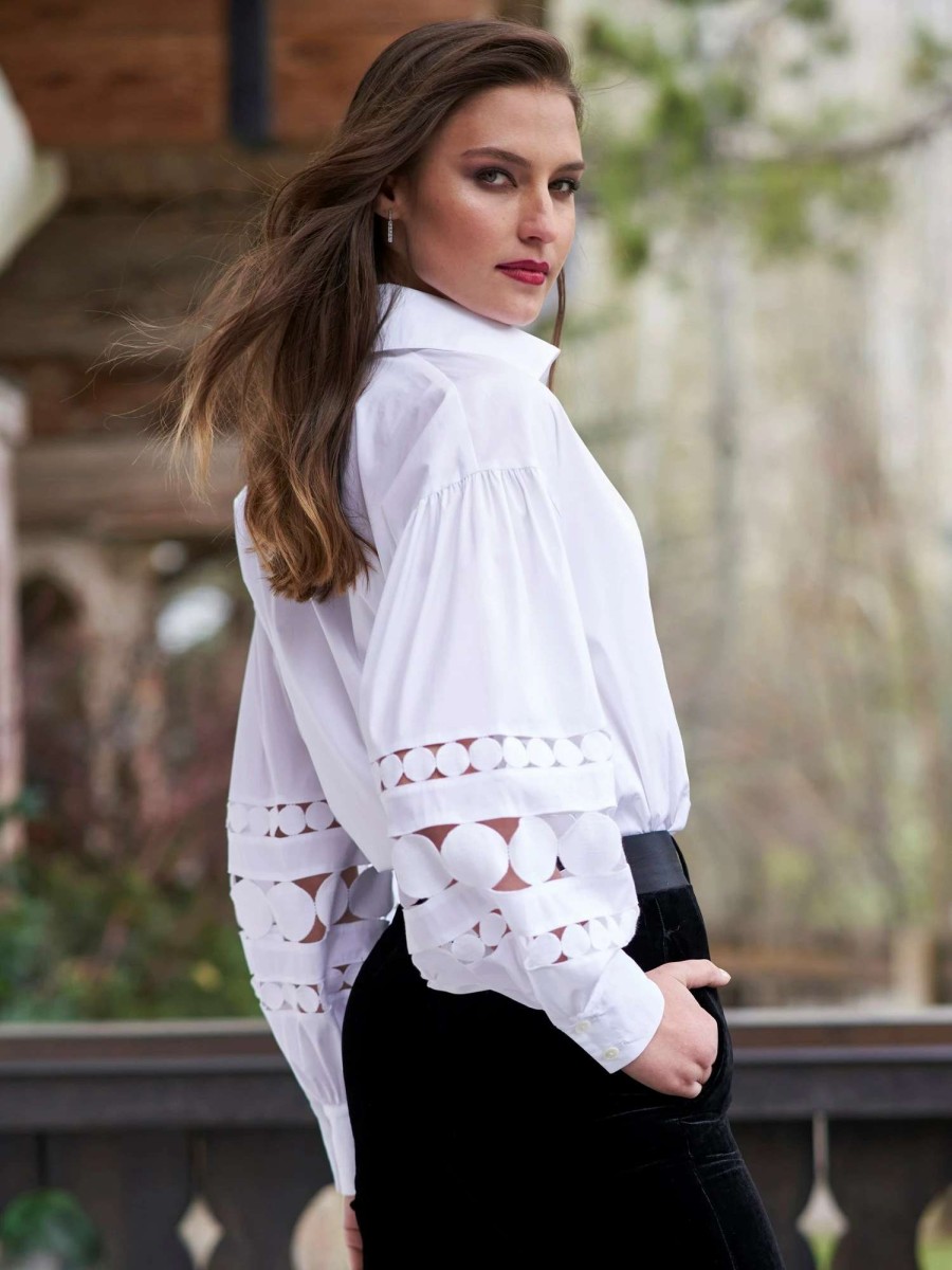 Shirts & Blouses * | Maison Common Malina Lace Shirt White