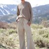 Pants * | Brunello Cucinelli Suede Wideleg Pant Shell