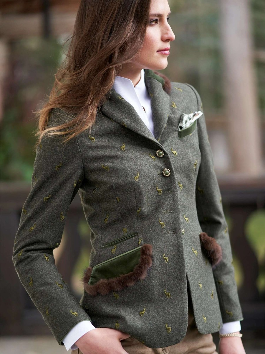 Jackets * | Lara Chamois Loden Jacket Green