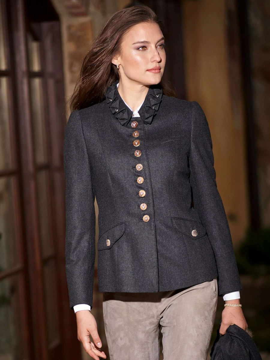 Jackets * | Casablanca Cashmere Loden Jacket Grey