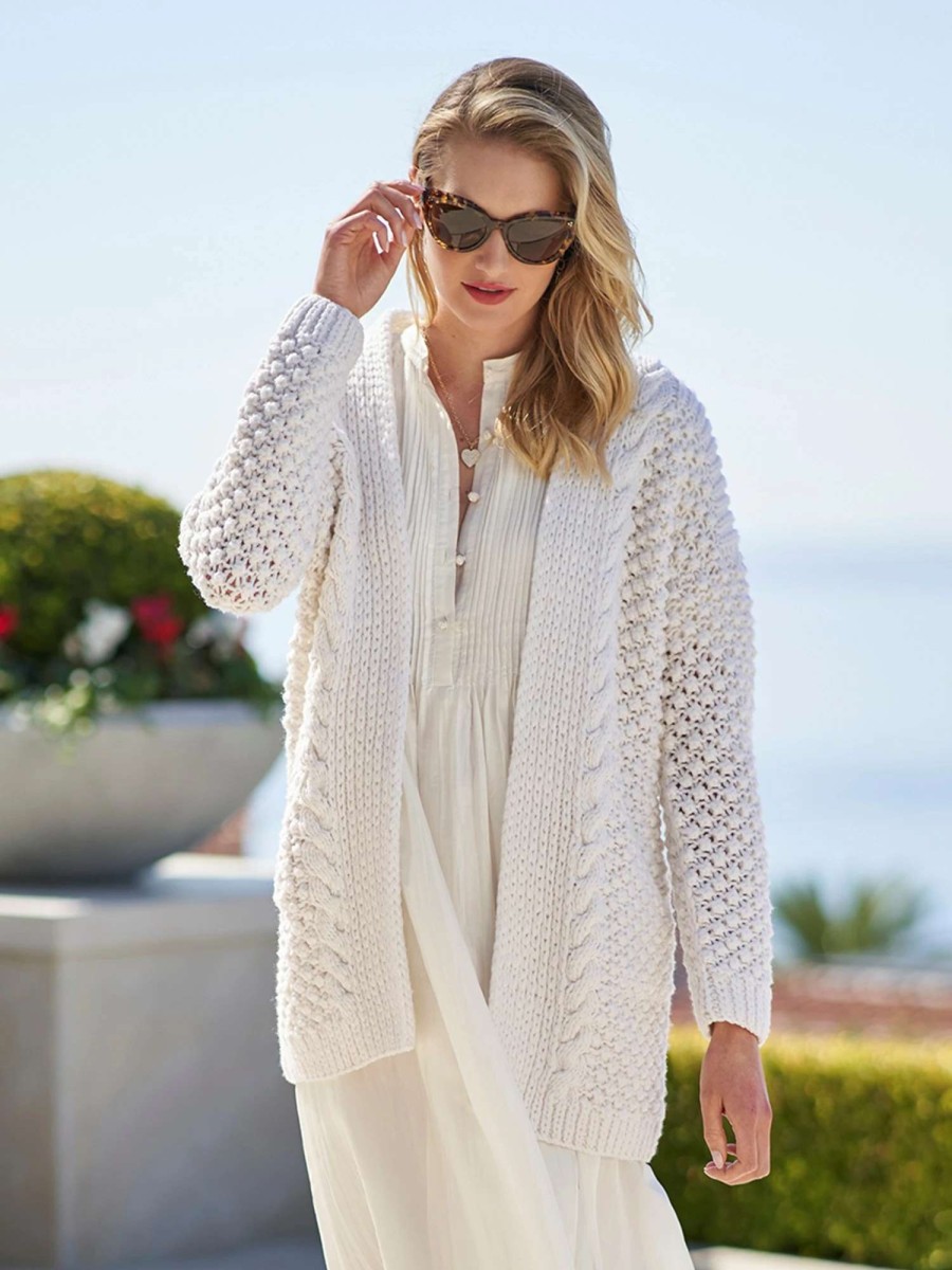 Sweaters * | Iris Von Arnim Imelda Cashmere Cardigan White