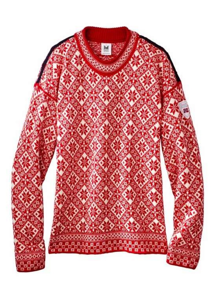 Sweaters * | Dale Of Norway Bjoroy Nordic Crewneck Sweater Red