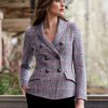 Jackets * | Maison Common Maika Paillette Plaid Jacket Grey