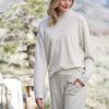 Sweaters * | Iris Von Arnim Lotte Hoodie Cashmere Jogger Set Ecru