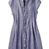 Shirts & Blouses * | Cp Shades For Gorsuch Marnita Cap Sleeve Chambray Linen Shirt