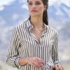 Shirts & Blouses * | Alanna Silk Stripe Shirt