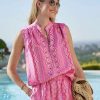 Shirts & Blouses * | Ermanno Scervino Carmen Bandana Sleeveless Silk Shirt Pink